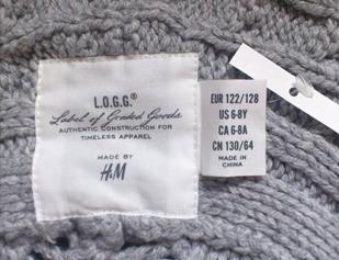 中国製のH＆M 製品（筆者撮影）