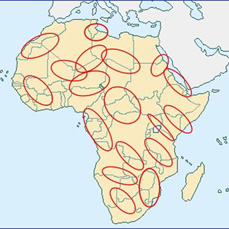 （国境紛争地帯を大雑把に図示：筆者作成）